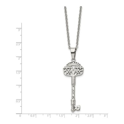 Stainless Steel Key Pendant Necklace – view 4