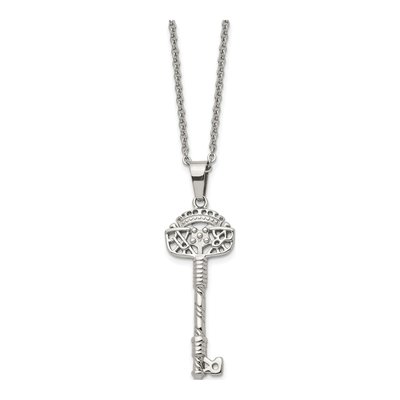 Stainless Steel Key Pendant Necklace