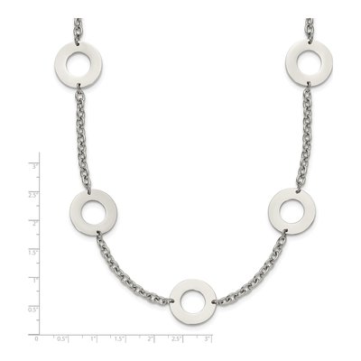 Stainless Steel Circles Necklace – view 6