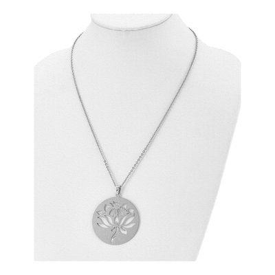 Stainless Steel Flower Cut-Out Pendant Necklace – view 5