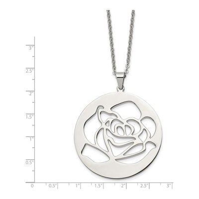 Stainless Steel Cut-Out Pendant Necklace – view 4