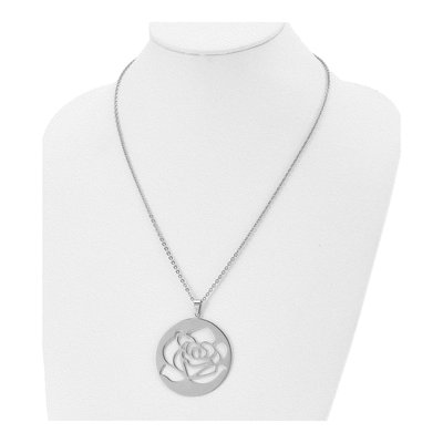 Stainless Steel Cut-Out Pendant Necklace – view 5