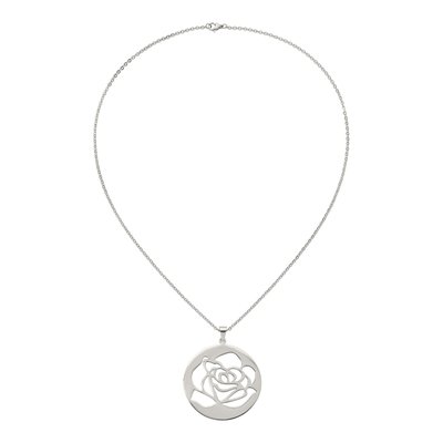 Stainless Steel Cut-Out Pendant Necklace – view 6