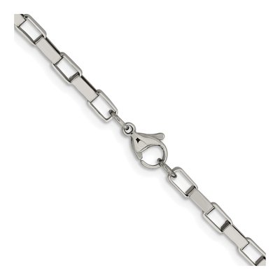 Men's Stainless Steel 4.8mm Square Box Chain – view 4