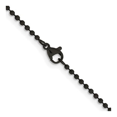 Black Stainless Steel 2mm Ball Bead Chain – view 4