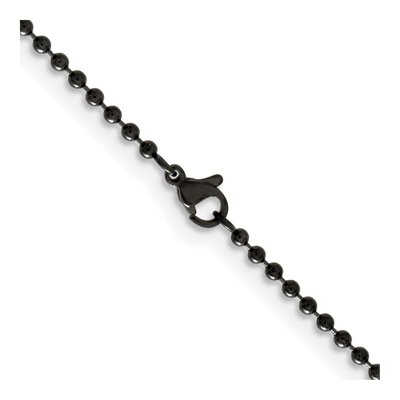 Black Stainless Steel 2.4mm Ball Bead Chain – view 4