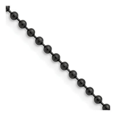 Black Stainless Steel 2.4mm Ball Bead Chain