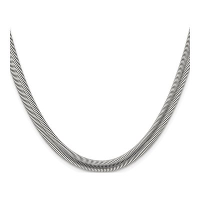 Stainless Steel 6.2mm Flat Snake Chain – view 3
