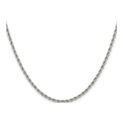 Stainless Steel 2.4mm Rope Chain – view 3