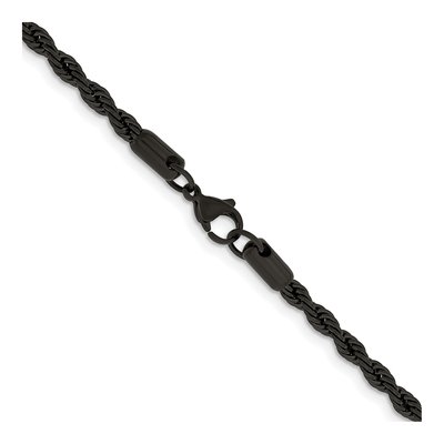 Black Stainless Steel 4mm Rope Chain – view 4
