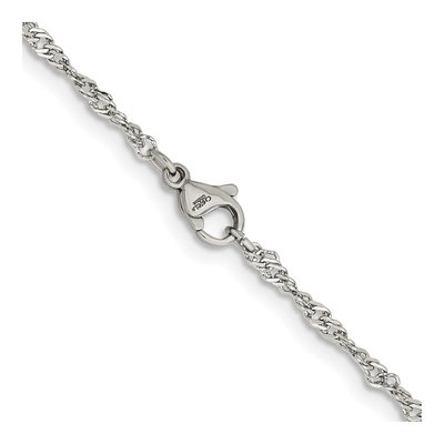 Stainless Steel 2.5mm Singapore Chain – view 4
