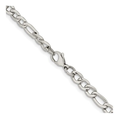 Men's Stainless Steel 6.3mm Figaro Chain – view 4