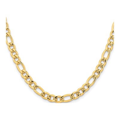 Men's Stainless Steel 6.3mm Figaro Chain – view 3