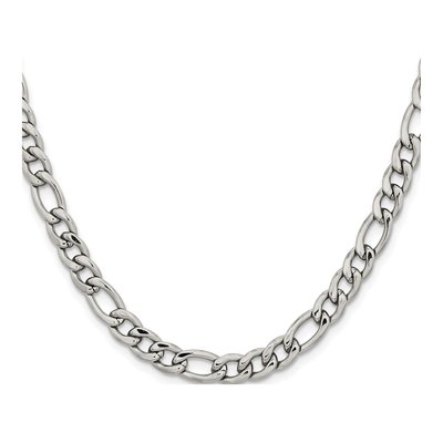 Men's Stainless Steel 6.75mm Figaro Chain – view 3