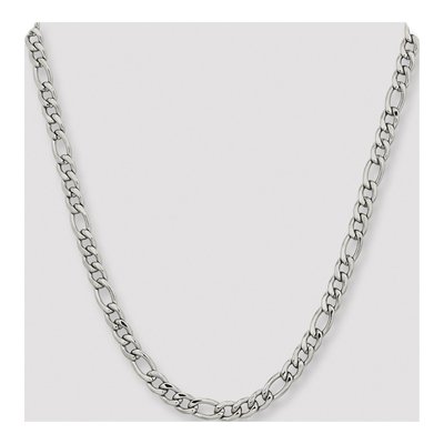 Men's Stainless Steel 6.75mm Figaro Chain – view 5
