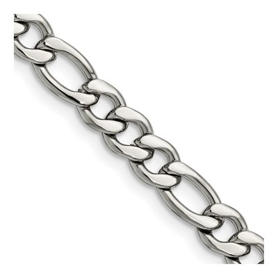 Men's Stainless Steel 6.75mm Figaro Chain
