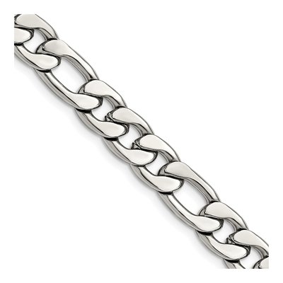 Men's Stainless Steel 8.4mm Figaro Chain