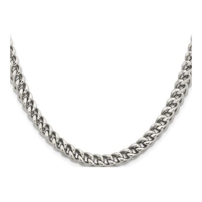 Men's Stainless Steel 6.75mm Franco Chain – view 3