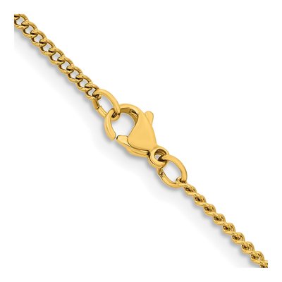 Stainless Steel 2.25mm IP Round Curb Chain – view 4