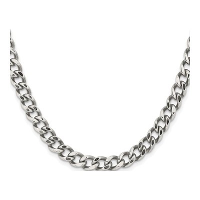 Men's Stainless Steel 7.5mm Curb Chain – view 3