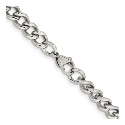 Men's Stainless Steel 7.5mm Curb Chain – view 4