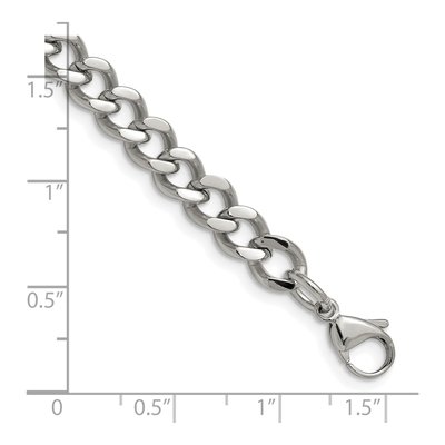 Men's Stainless Steel 7.5mm Curb Chain Bracelet – view 4