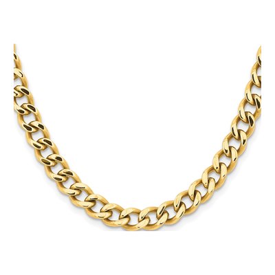 Men's Stainless Steel 7.5mm IP Curb Chain – view 3
