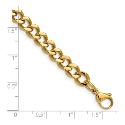 Men's Stainless Steel 7.5mm IP Curb Chain Bracelet – view 4