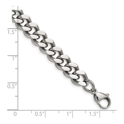 Men's Stainless Steel 9.5mm Curb Chain Bracelet – view 4