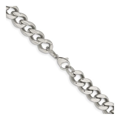 Men's Stainless Steel 11.5mm Curb Chain – view 4