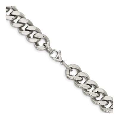 Men's Stainless Steel 13.75mm Curb Chain – view 4