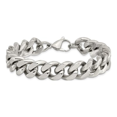 Men's Stainless Steel 13.75mm Curb Chain Bracelet – view 3