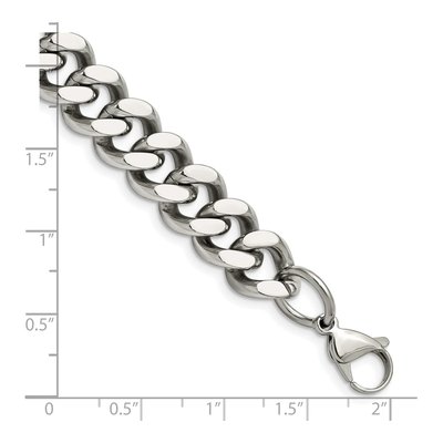 Men's Stainless Steel 13.75mm Curb Chain Bracelet – view 5