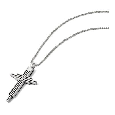Stainless Steel Cross Ball Pendant Necklace – view 7