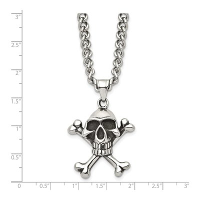 Stainless Steel Skull Pendant Necklace – view 6