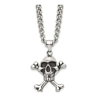 Stainless Steel Skull Pendant Necklace