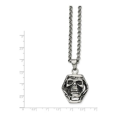 Stainless Steel Skull Pendant Necklace – view 6