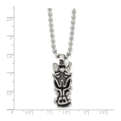 Stainless Steel Dragon Head Pendant Necklace – view 5