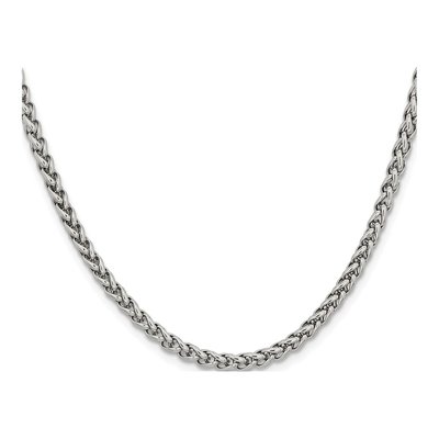 Men's Stainless Steel 4mm Wheat Chain – view 3