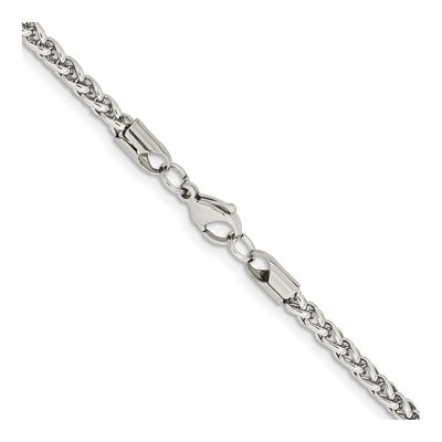 Men's Stainless Steel 4mm Wheat Chain – view 4