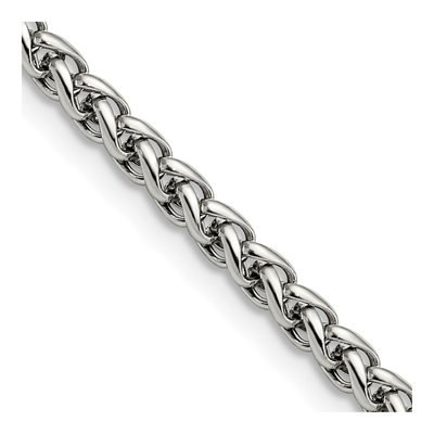Men's Stainless Steel 4mm Wheat Chain