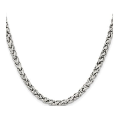 Men's Stainless Steel 5mm Wheat Chain – view 3