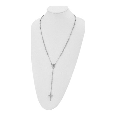 Stainless Steel Beaded Rosary Necklace – view 5