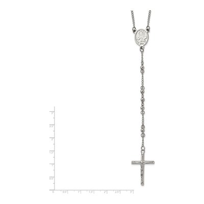 Stainless Steel Beaded Rosary Necklace – view 6
