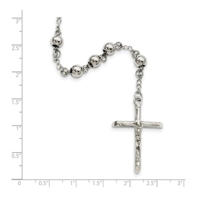 Stainless Steel Beaded Rosary Necklace – view 6