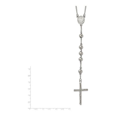 Stainless Steel Beaded Rosary Necklace – view 6
