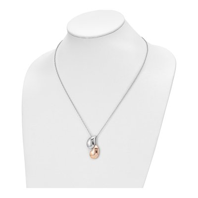 Stainless Steel IP Teardrop Pendant Necklace – view 5