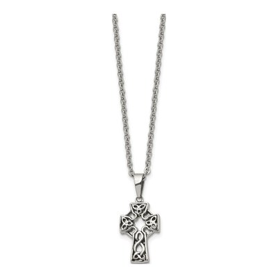 Stainless Steel Celtic Cross Pendant Necklace – view 4