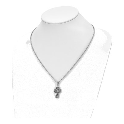 Stainless Steel Celtic Cross Pendant Necklace – view 5