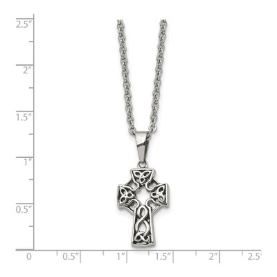 Stainless Steel Celtic Cross Pendant Necklace – view 6